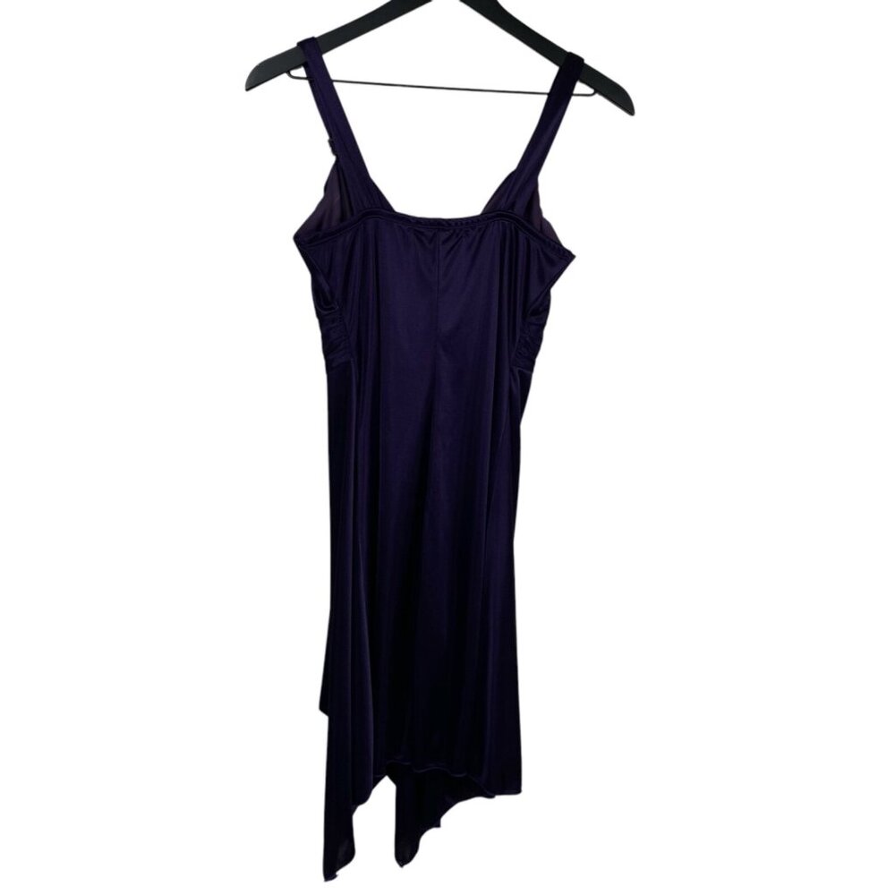 La Belle Dress Babydoll Satin Asymmetrical Women's Purple Sz M Vamp Whimsigoth - Picture 2 of 12